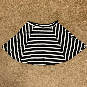 Mossimo Supply Co. Skater/Fit & Flare Skirt, size M, Gray/White Striped